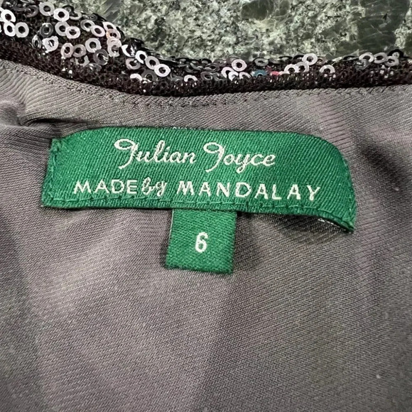 Julian Joyce by Mandalay Rare Purple Sequined One Shoulder Midi Dress $495 - Picture 11 of 12